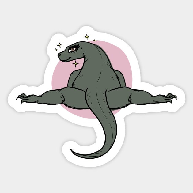 yassified komodo dragon Sticker by karmadogg